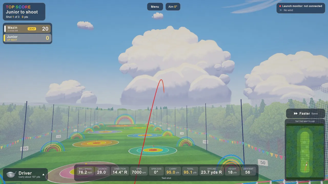 Top Score, a party game in the simulator, played in its arcade arena